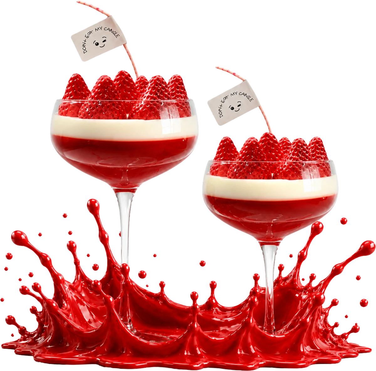Millie, Strawberry Martini: triple pour and double pour