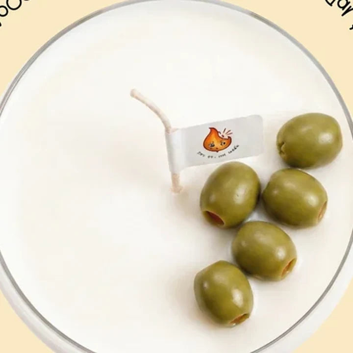 Stella, Dirty Martini candle from above