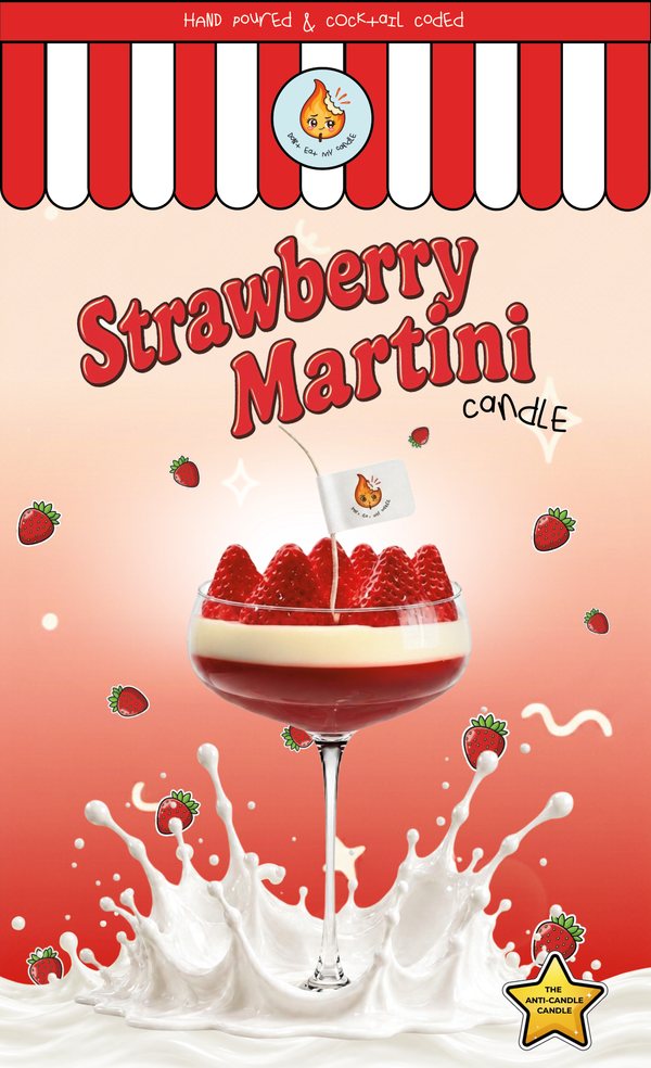 Millie, Strawberry Martini candle box