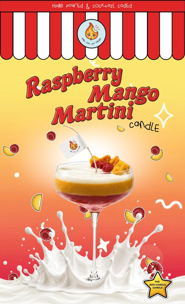 Sienna, Raspberry Mango Martini candle box